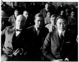 Attorneys A. Owsley Stanley, left, and Wilton J. Lambert with Ziang Sung Wan at his murder trial in the District.
